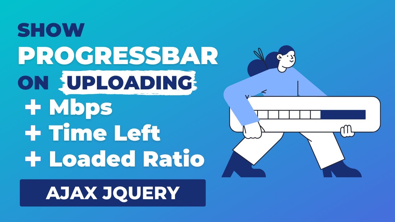 File upload with progress bar, percentage, MBps and time left in Ajax Jquery and PHP
