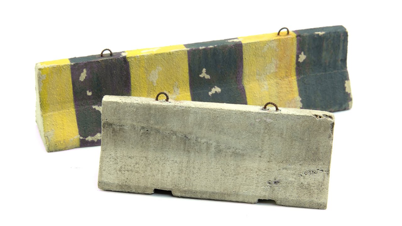 Painting REALISTIC styrofoam concrete barriers