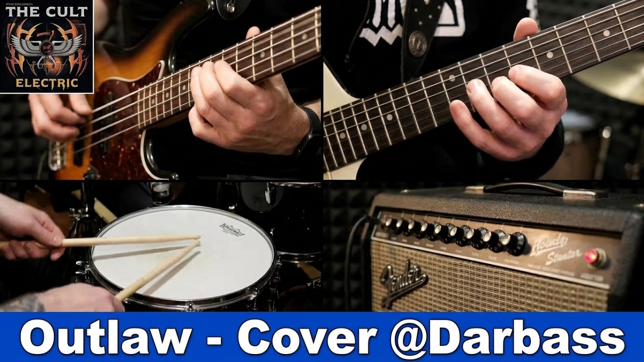 [The Cult] Outlaw - Cover 🎧 (guitar + bass + drum 🎶)