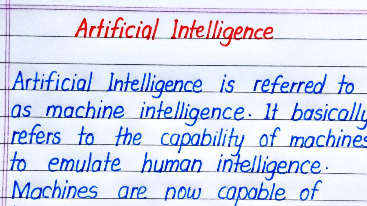 Artificial Intelligence Essay in English || Essay on Artificial Intelligence in English