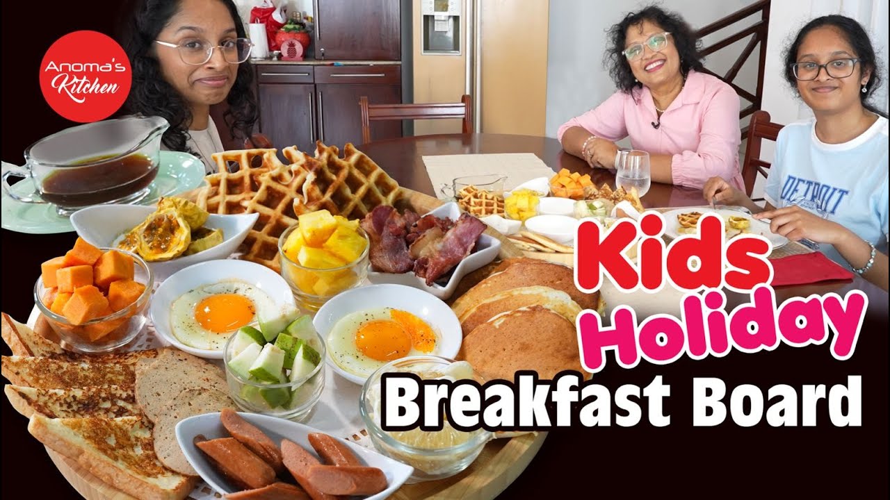 Kids Breakfast Board නිවාඩු කාලෙට දරුවන් ආස කෑම සියල්ලම එකට  Episode 1330 Anoma's Kitchen