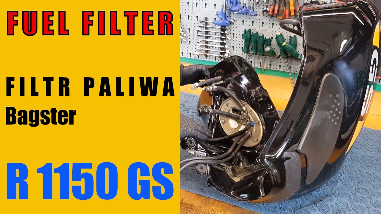 BMW 1150 GS Wymiana filtra paliwa, pompa paliwa, spuszczanie paliwa, Bagster, odwodnienie zbiornika