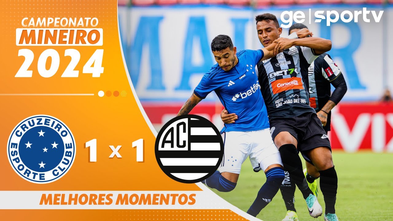 CRUZEIRO 1 X 1 ATHLETIC CLUB | MELHORES MOMENTOS | CAMPEONATO MINEIRO 2024 | ge.globo