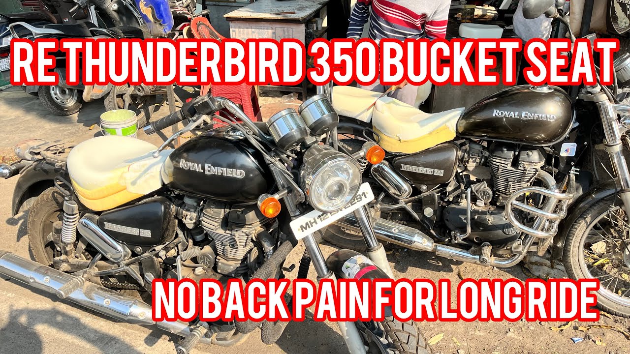 Royal Enfield Thunderbird 350 Bucket seat #royalenfieldthunderbird #seatmaker @PAWAR SEAT COVERS