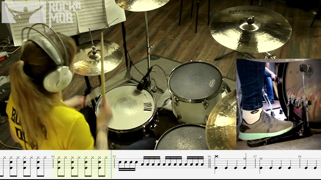 Drums Tutorial: KISS - I Was Made For Loving You (Rocknmob tutorial)