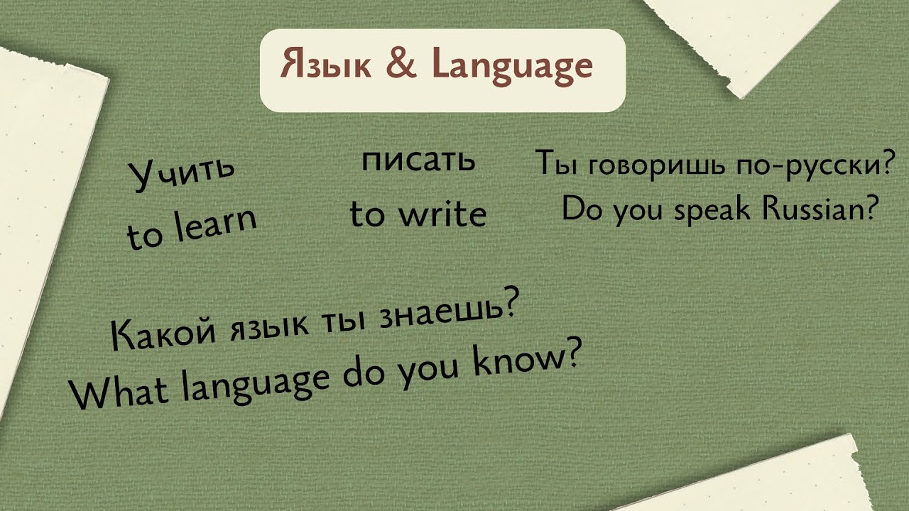 Изучите &laquo;Языковую лексику&raquo; на русском языке