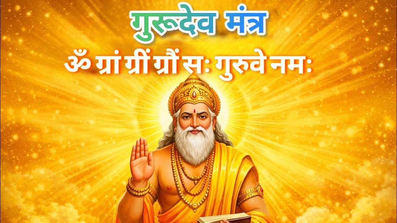 गुरुवार स्पेशल 🙏 बृहस्पति देव का चमत्कारी मंत्र | ॐ ग्रां ग्रीं ग्रौं सः गुरुवे नमः। Daily Namjap