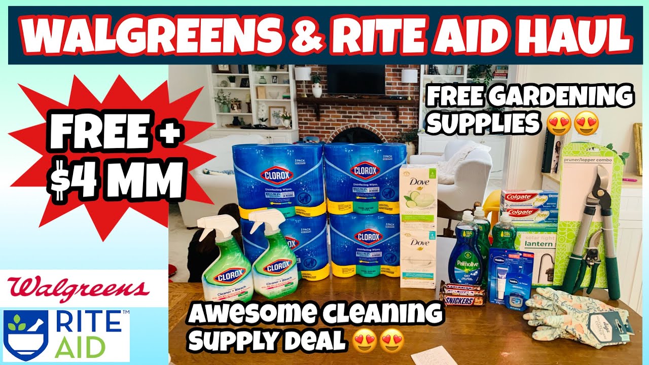 WALGREENS & RITE AID HAUL/AWESOME CLOROX REBATES 😍/ Easy drugstore couponing