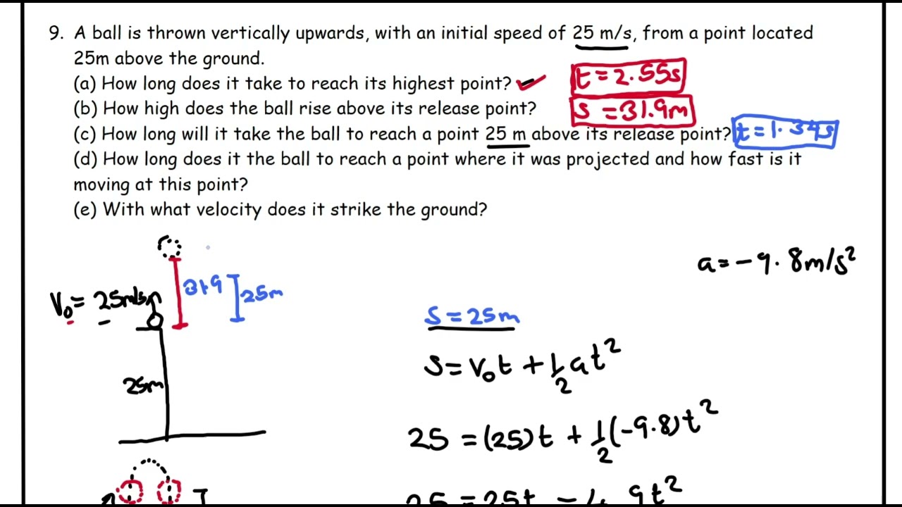 Vertical projectile || Kinematics