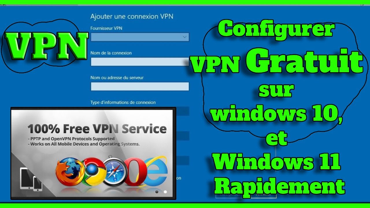 Comment Configurer un VPN Gratuit sur windows 10, et Windows 11 rapidement