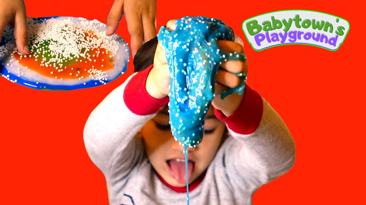 Playing With Colored Smelly Slime