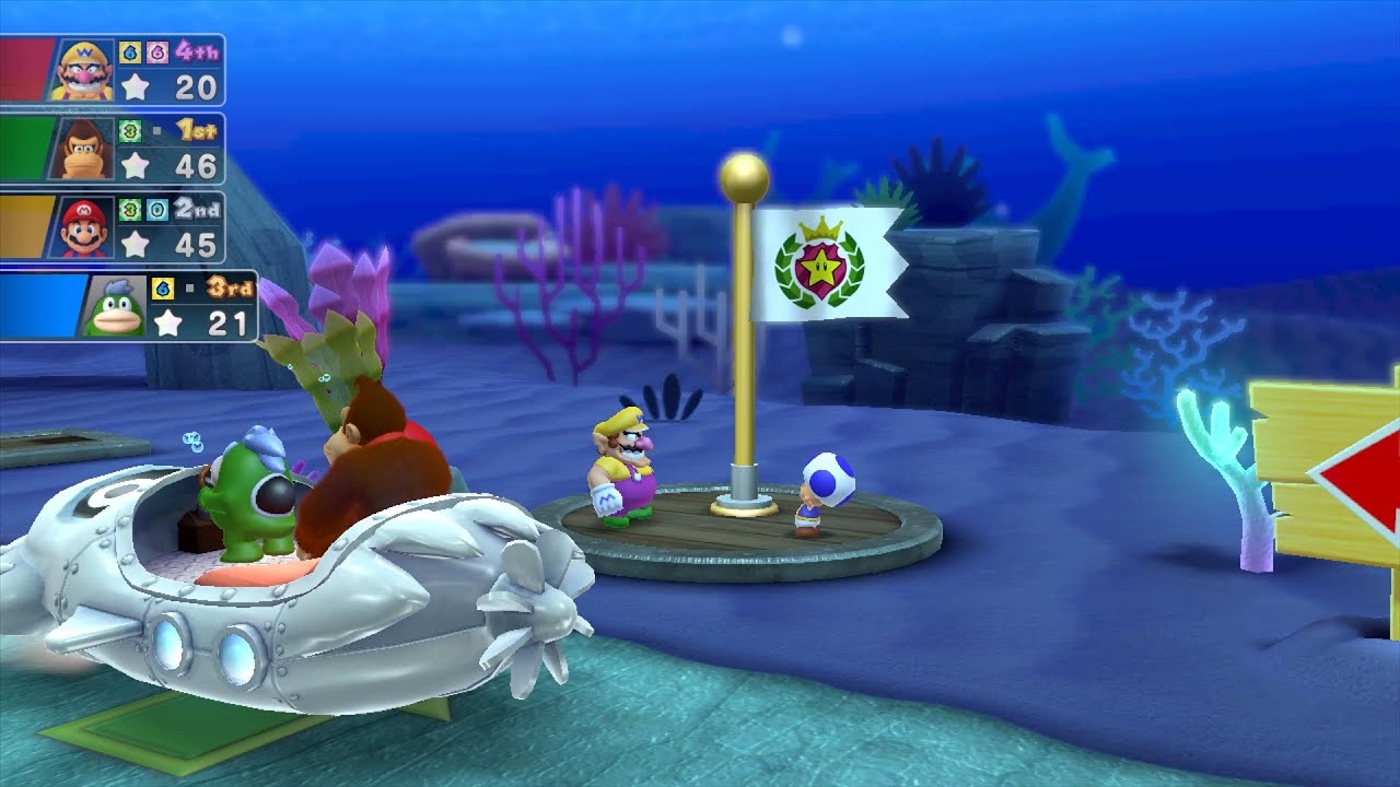 Mario Party 10 Mario Party #626 Spike vs Wario vs DK vs Mario Whimsical Waters Master Difficulty