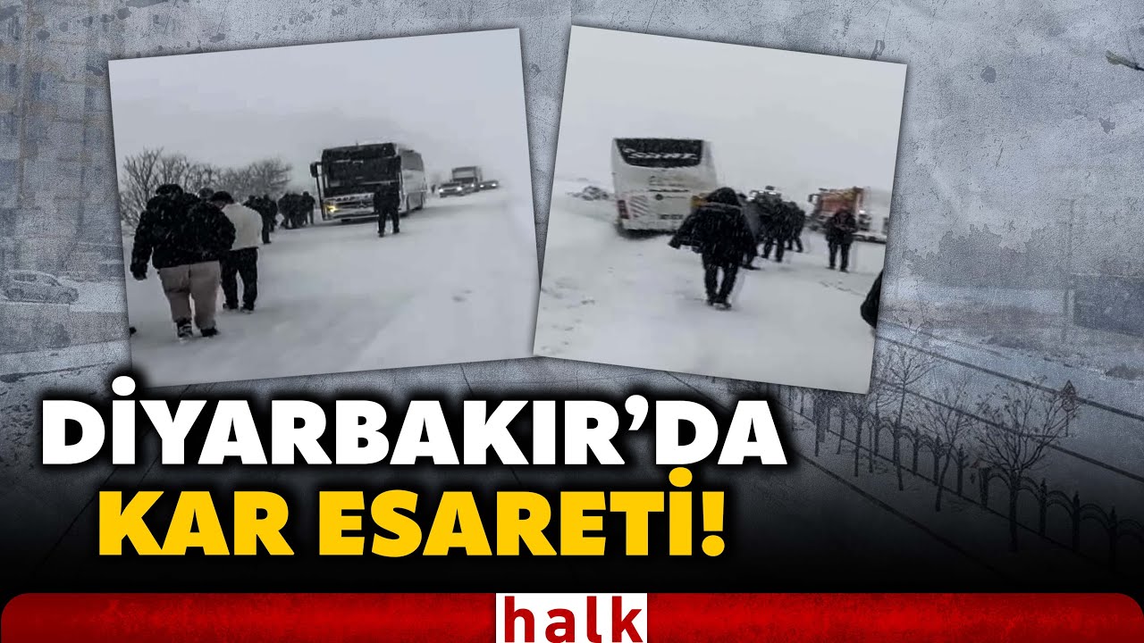 YOĞUN KAR DİYARBAKIR'DA ULAŞIMI FELÇ ETTİ! İşte Silvan yolunda oluşan kilometrelerce araç kuyruğu!