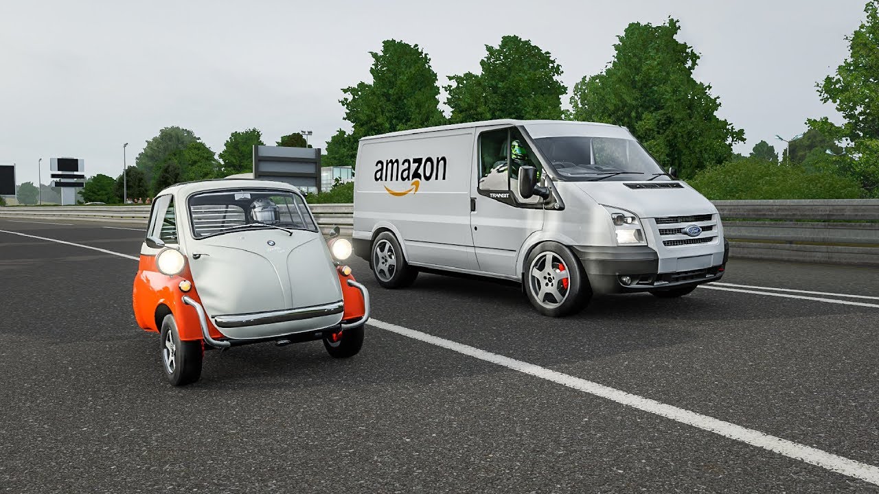 Forza 7 Drag Race | Amazon Van vs BMW Isetta!!! ( ͡° ͜ʖ ͡°)