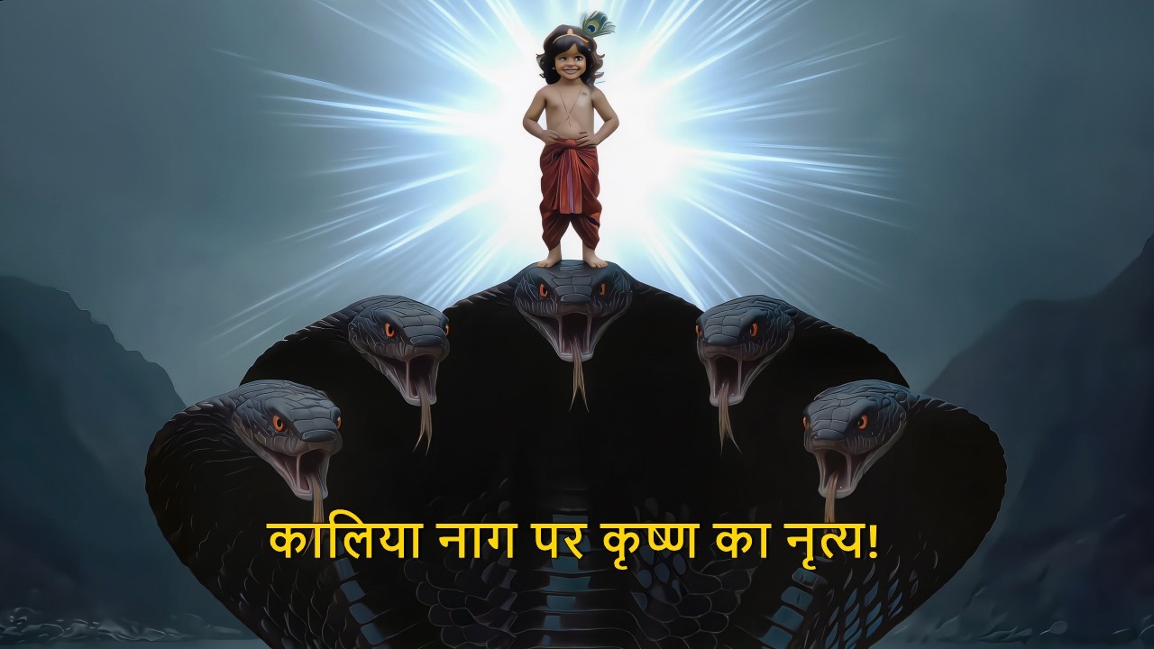 श्रीकृष्ण कालिया नाग पर क्यों नाचे? | कालिया मर्दन की अद्भुत कथा! | 4K | #कृष्ण