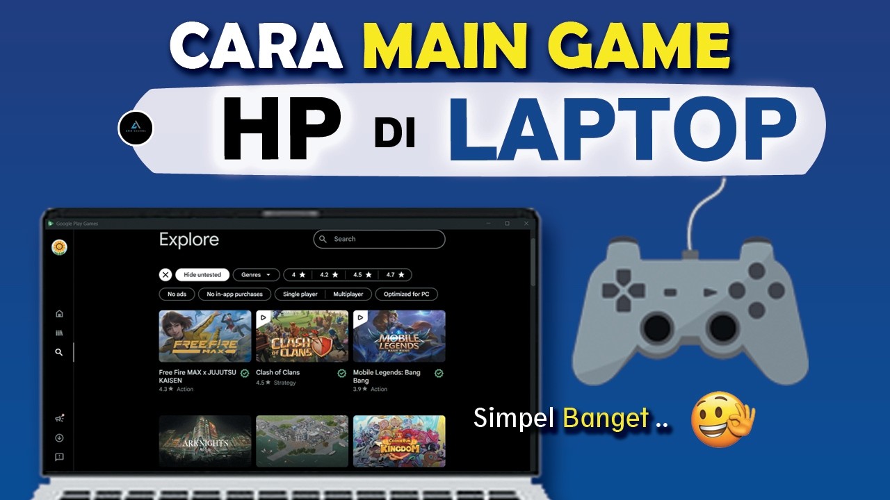 ✅ Cara Mainkan Game HP di Laptop / Komputer | Main Game HP di Laptop