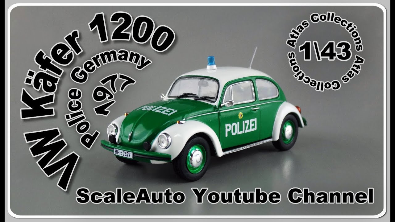 VW Käfer 1200 Police Germany 1977   (Atlas) 1/43