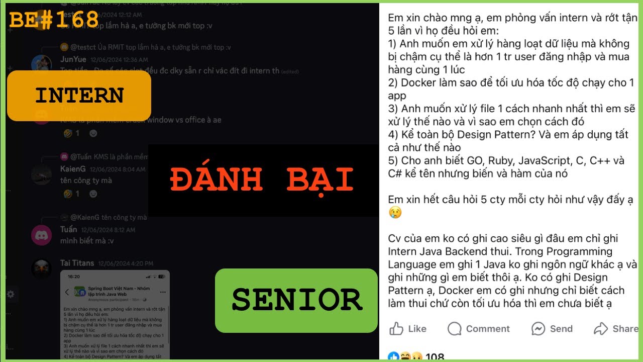 Cách Intern đánh bại người phỏng vấn Senior? Kịch bản thực tế và câu trả lời phỏng vấn