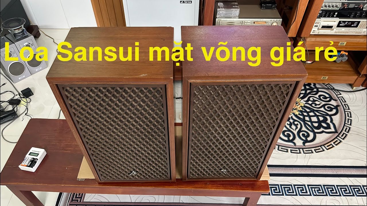 Loa SANSUI SP-70, dòng loa cổ, lưới mắt võng, trưng bày đẹp, nghe nhạc hay, giá tốt ae sưu tầm