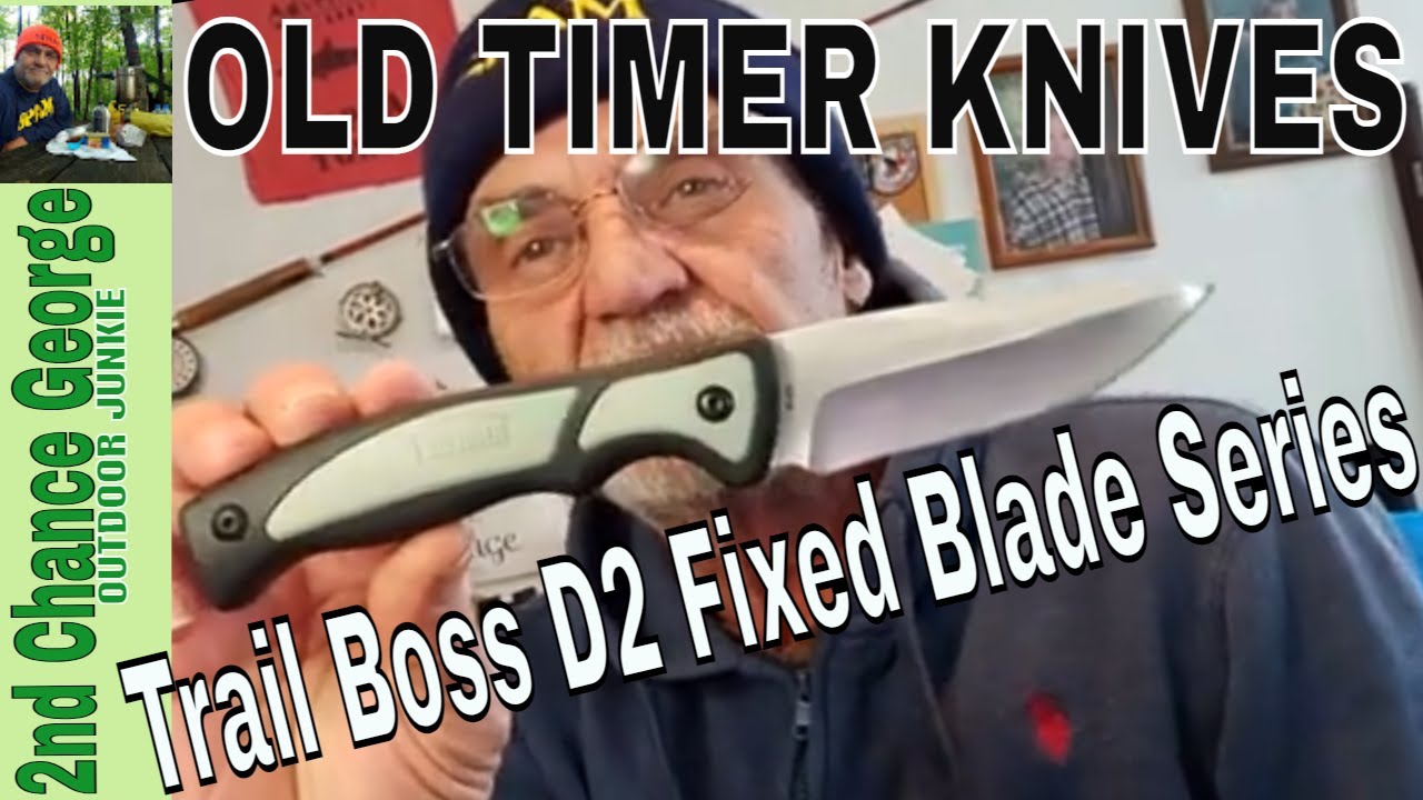 Old Timer Trail Boss Series Fixed Blade Knife with High Carbon D2 Steel