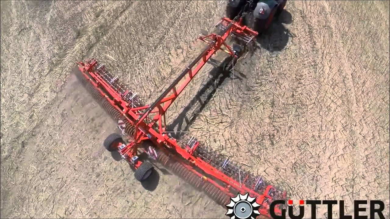 Güttler Anhängewalze Magnum1240 und Fendt 824 - Rapsstoppel bearbeiten