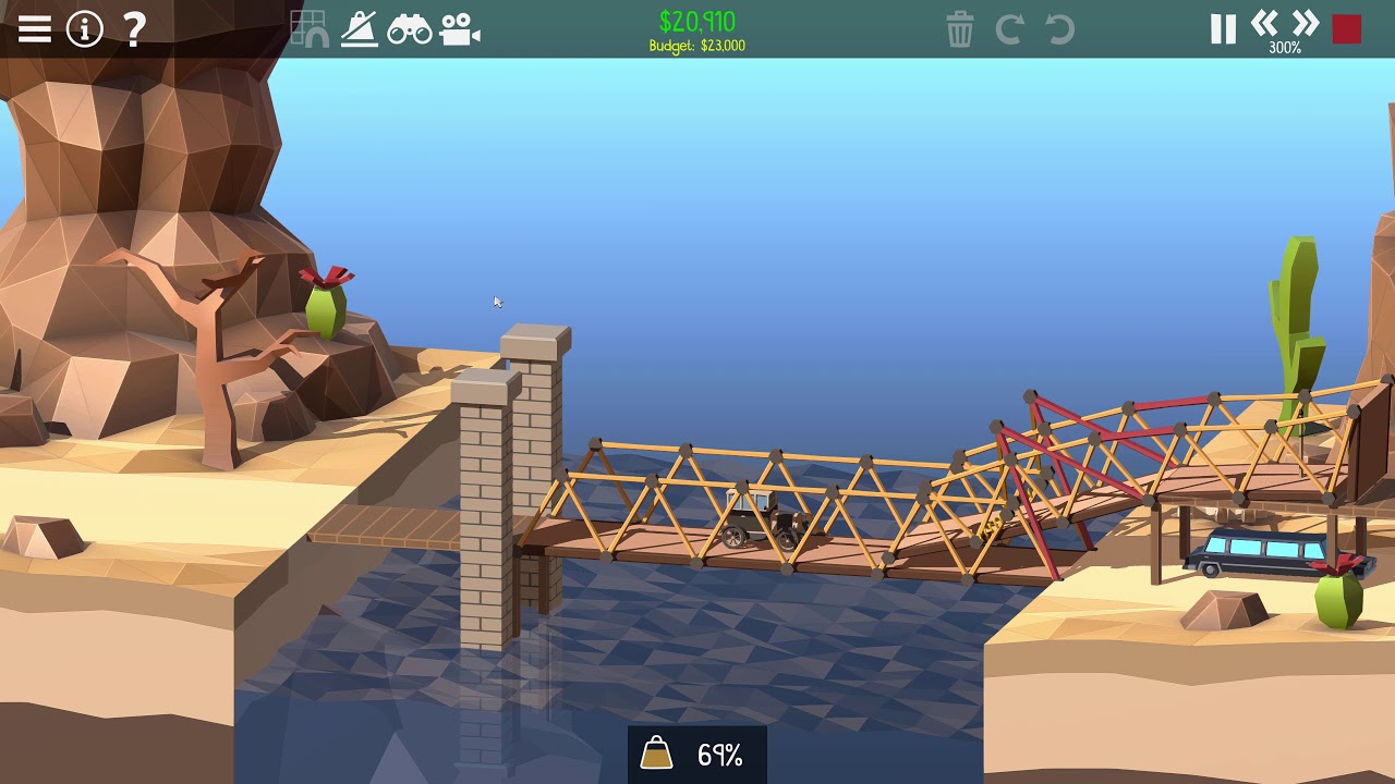 3 Solutions 4-4 Trap Door [Poly Bridge 2]