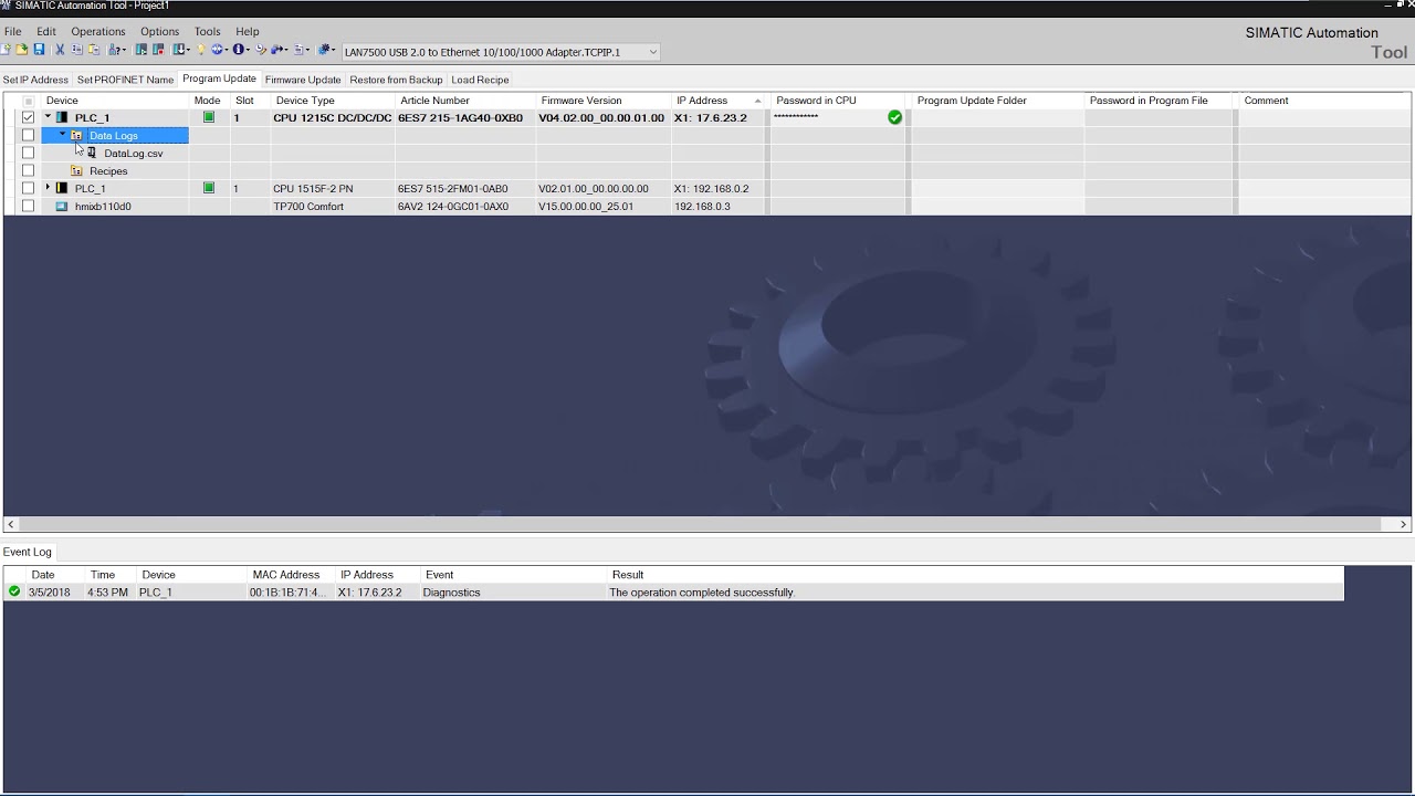 SIMATIC Automation Tool: commissioning support and diagnostic