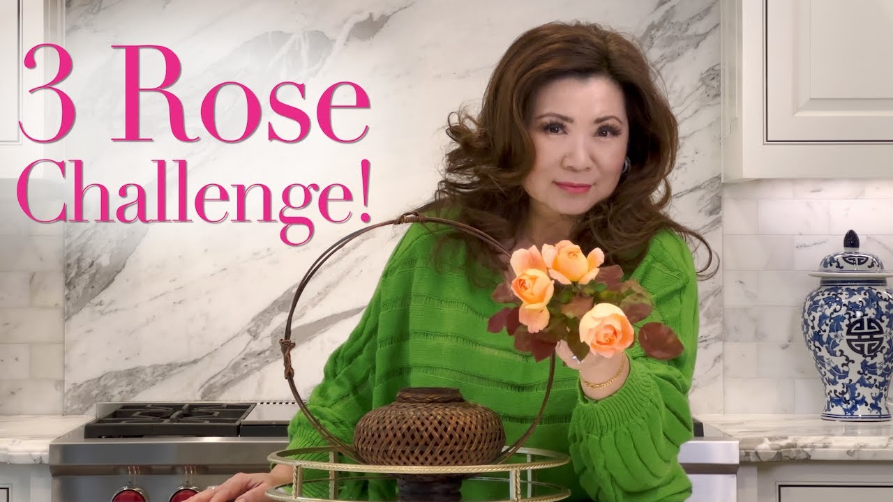 Can Katherine create an elegant arrangement from 3 roses? #homedecor  #flowerdesign