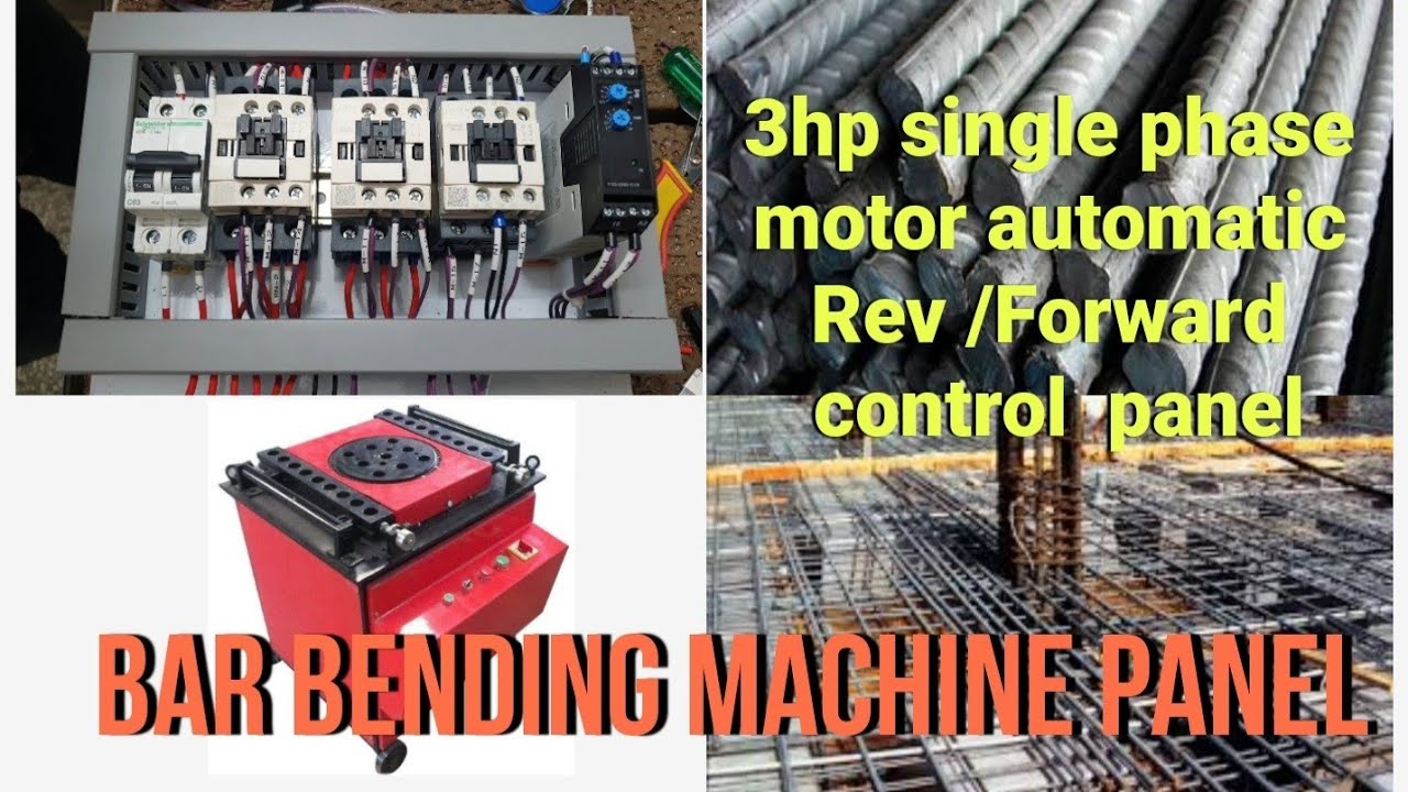 3hp single phase motor automatic reverse/ forward bar bending machine panel !single phase motor