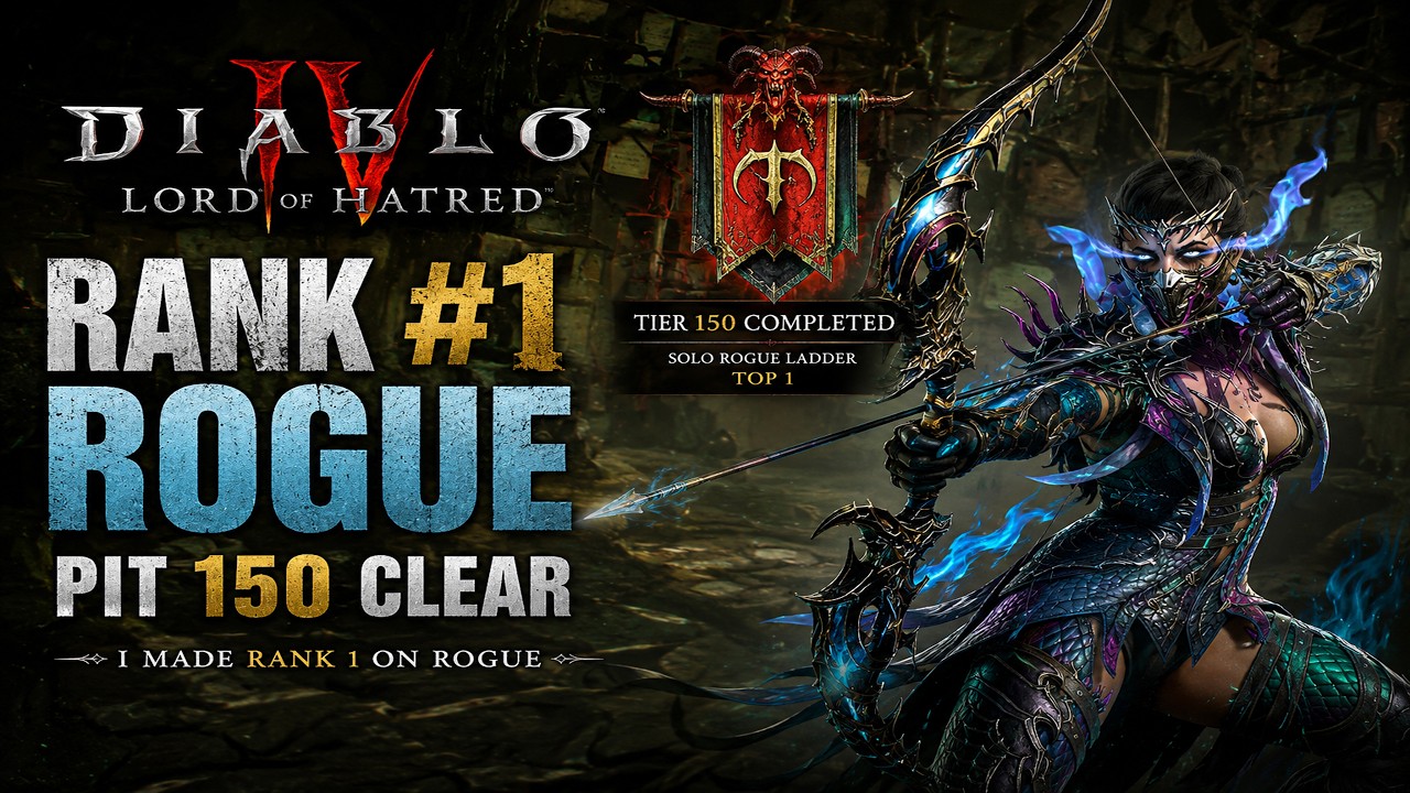 👑 RANK 1 Rogue Clears PIT 150 & Claims the #1 Leaderboard Spot | Diablo 4 Lord of Hatred Season 13