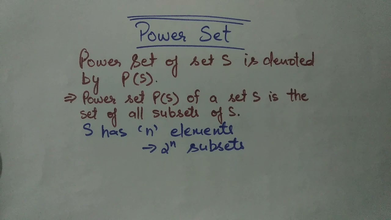 Power Set| Discrete Mathematics-6