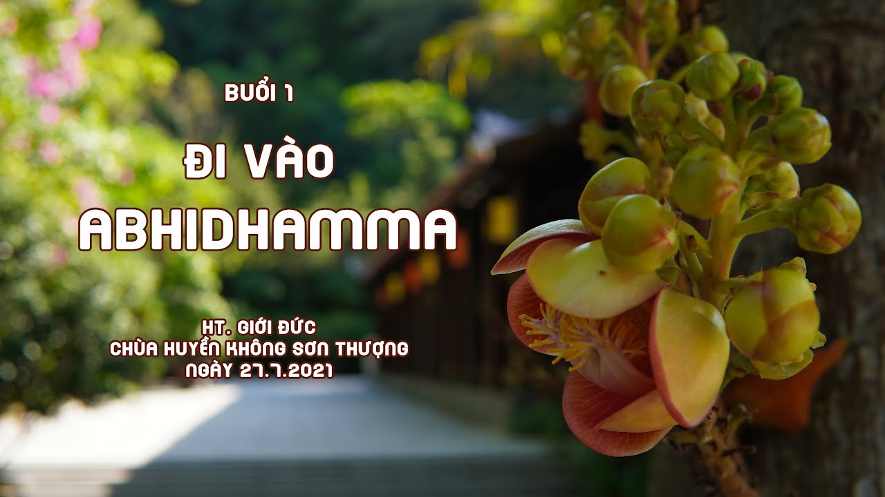 Abhidhamma (Buổi 1): Đi Vào Abhidhamma | HT. Giới Đức | Ngày 27/07/2021