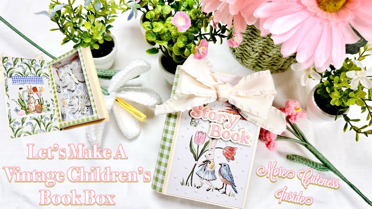 Craft With Me | Cutest Little Vintage Children's Book Box + Butterfly Embellishment Process 🦋🌷 | SDD