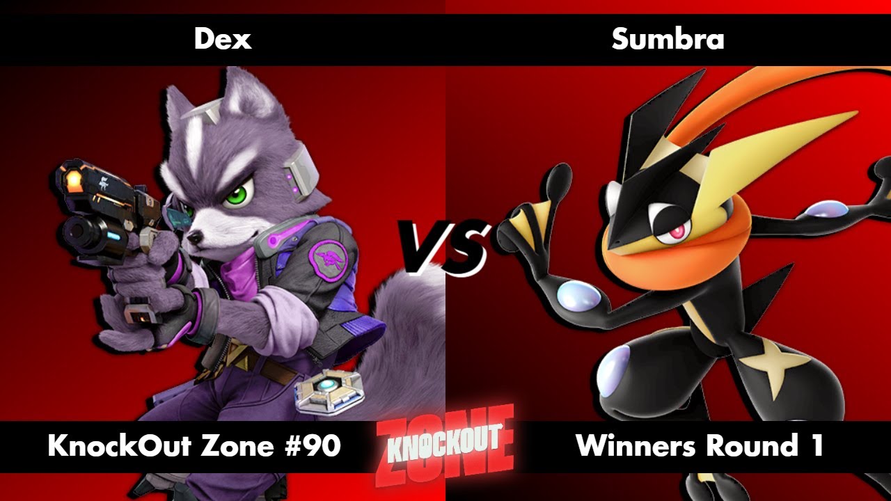 KnockOut Zone #90 - SSBU Winners Round 1 - Dex (Fox) vs Sumbra (Greninja)