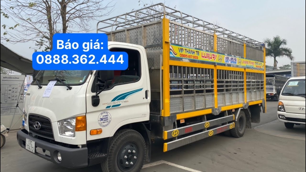 Xe tải Hyundai 7 Tấn Chở Lợn | New Mighty 110SL 7 tấn chuy&ecirc;n trở gia s&uacute;c | Th&ugrave;ng inox qu&aacute; đẹp
