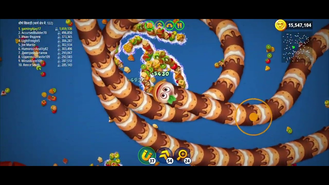 • Worm Zone :  Cute Killer Tiramisu  🐍🐍| Epic Gameplay #wormszone | 