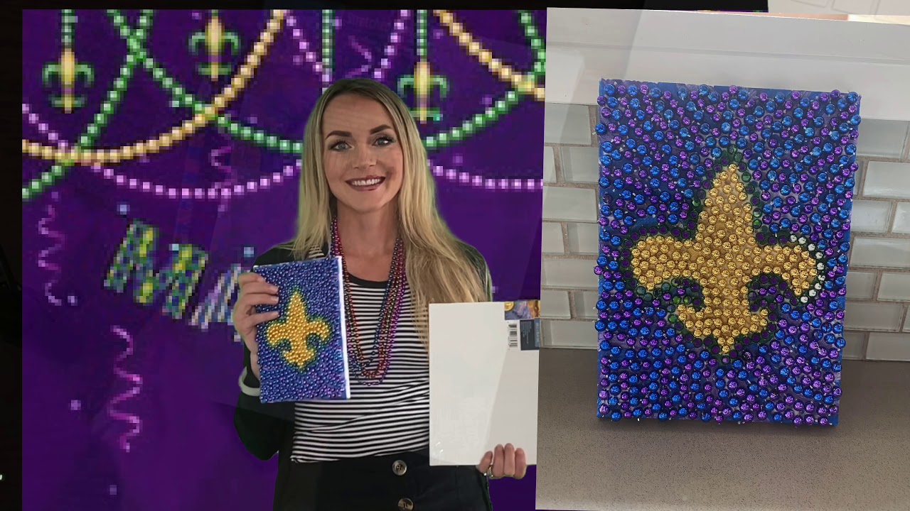 How to Make a Mardi Gras Bead Mosaic