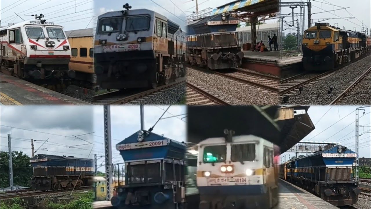 [10 IN 1]- ULTRA RARE DIESEL LOCO SKIP AT 120 KM  HR IN BHILAD ||WDG4D+WDG4+WDP4D+WDP4B+WDP #train