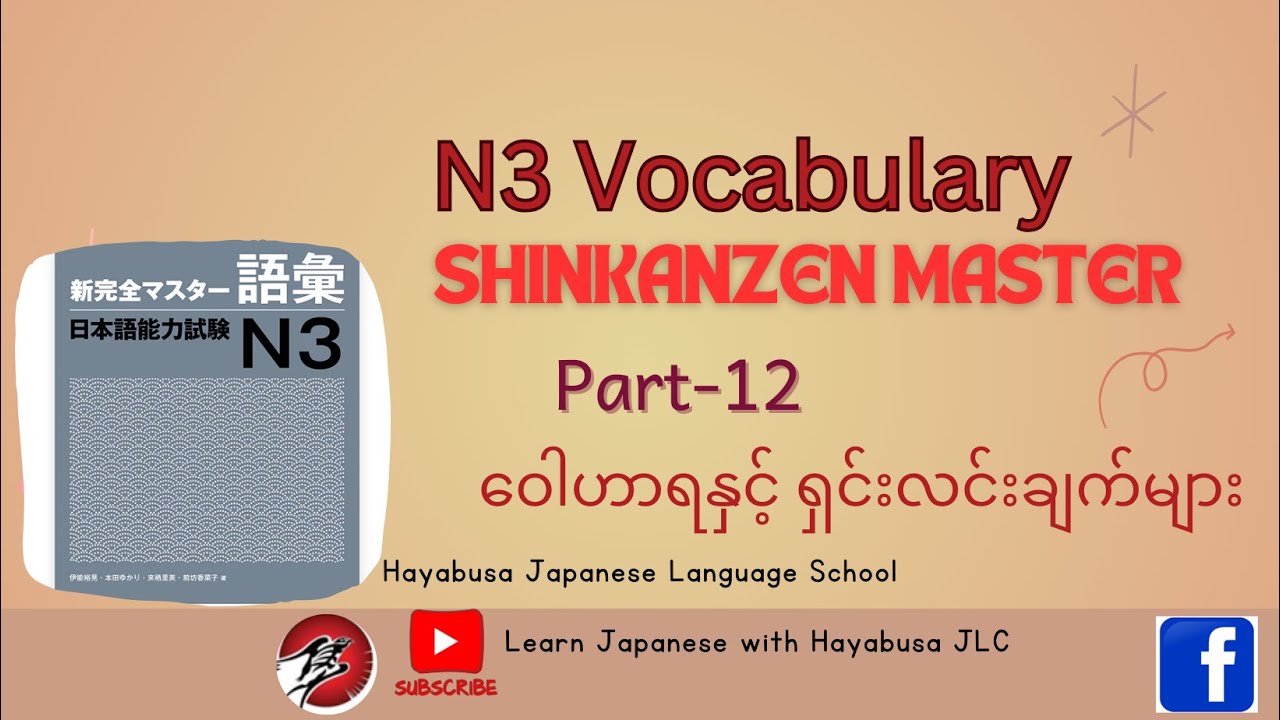 N3 vocabulary part-12, shinkanzenmaster N3, Goi