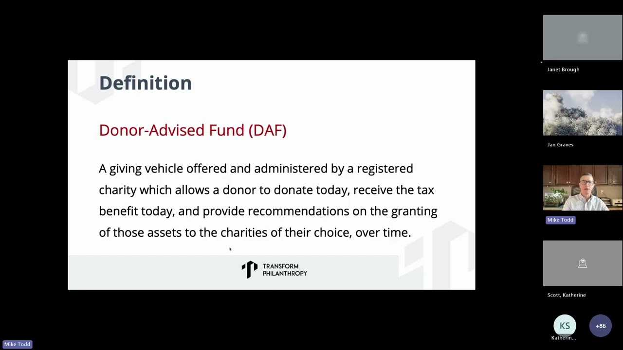 Donor Advised Funds and Rupture Proof Revenue