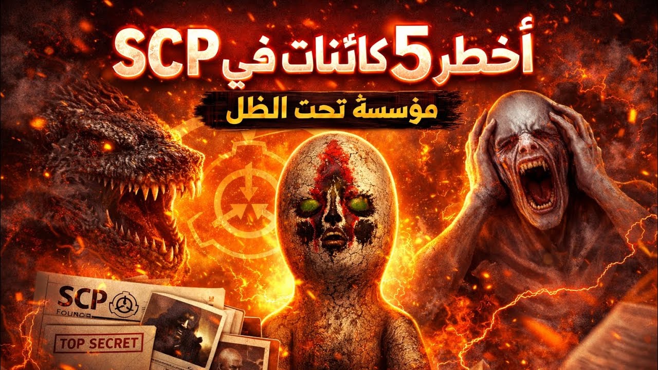 اخطر 5 كائنات في مؤسسة scp 😱
