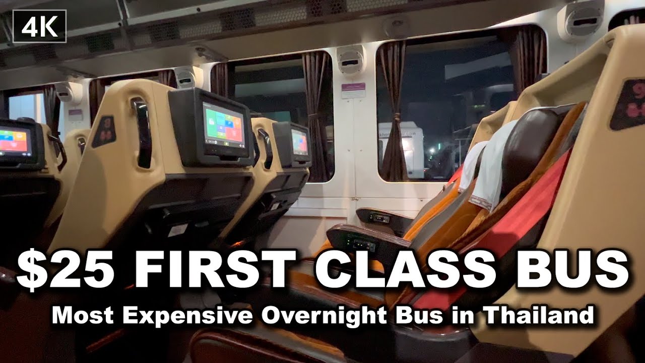 【🇹🇭 4K】Most Expensive First Class Overnight Bus in Thailand 2022 | Bangkok to Chiang Mai