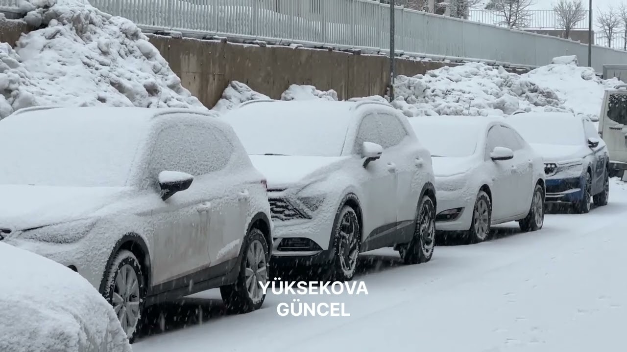 Yüksekova'da Yoğun Kar Yağışı Etkili Oldu