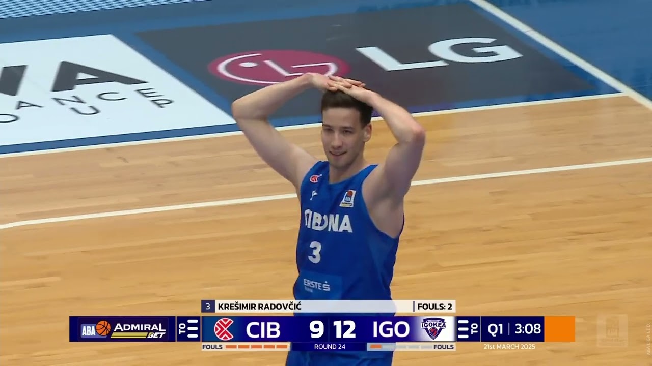 AdmiralBet ABA League 2024/25, Round 24 match: Cibona – Igokea m:tel (21.3.2025)