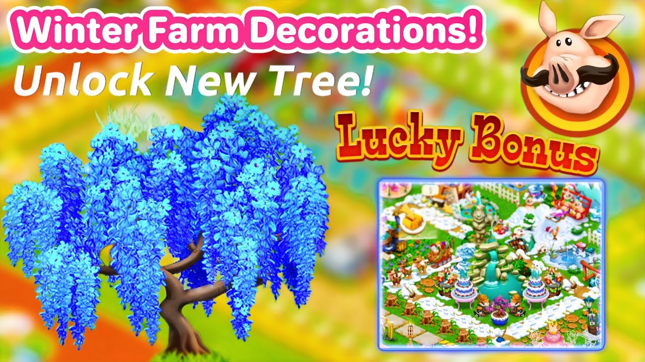 Hay Day: FREE Blue Wisteria Tree 🌸❄️ | Winter Farm Decoration | Lucky Bonus #hayday 