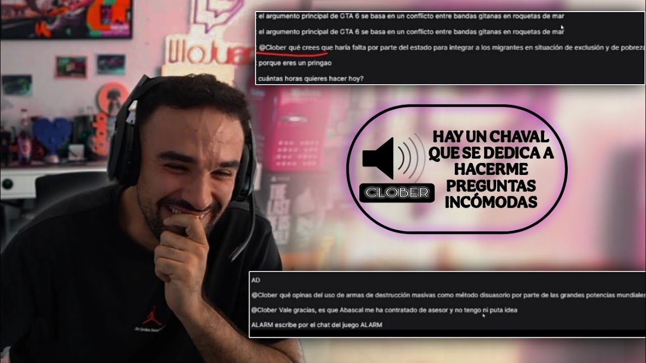 Illojuan reaccionando a audios de clober