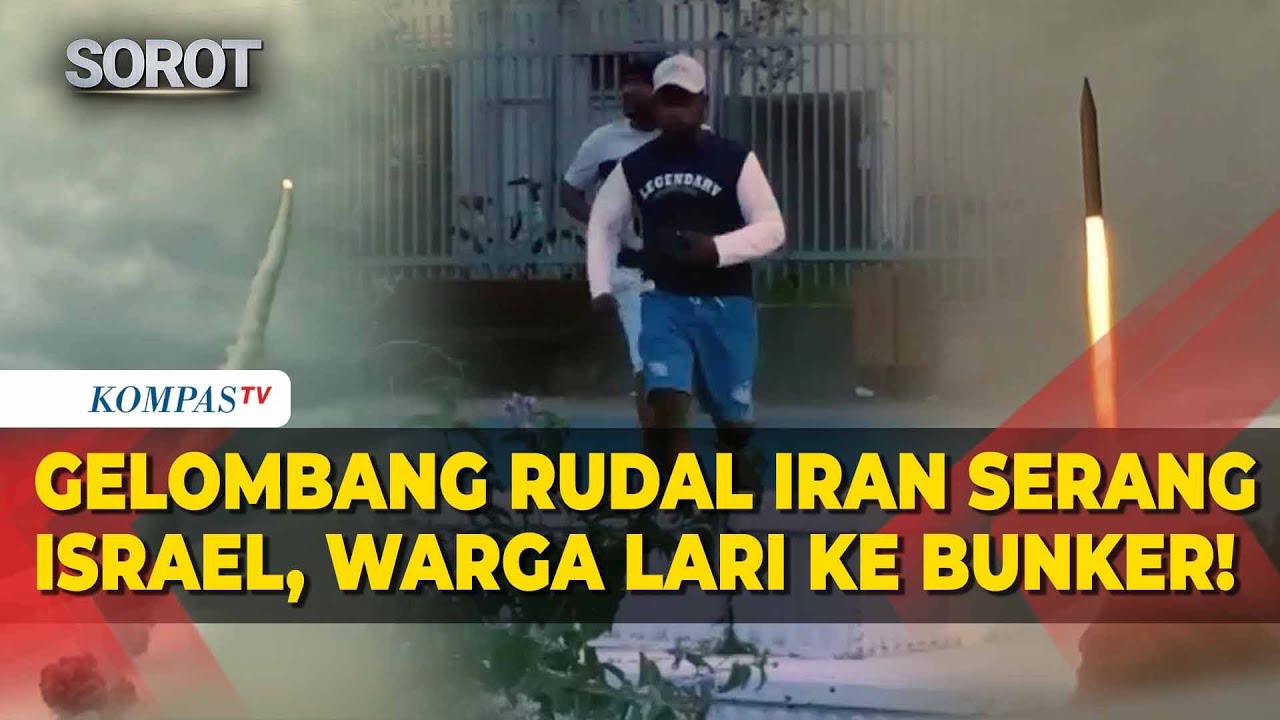 Melesat! Gelombang Rudal Iran ke-31 Serang Israel, Warga Tel Aviv Lari ke Bunker