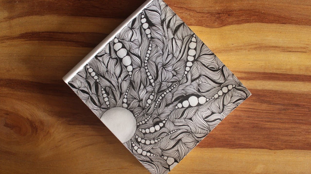 Day 11 - sunburst whispers | Zentangle Art | Inky Canvas Palette
