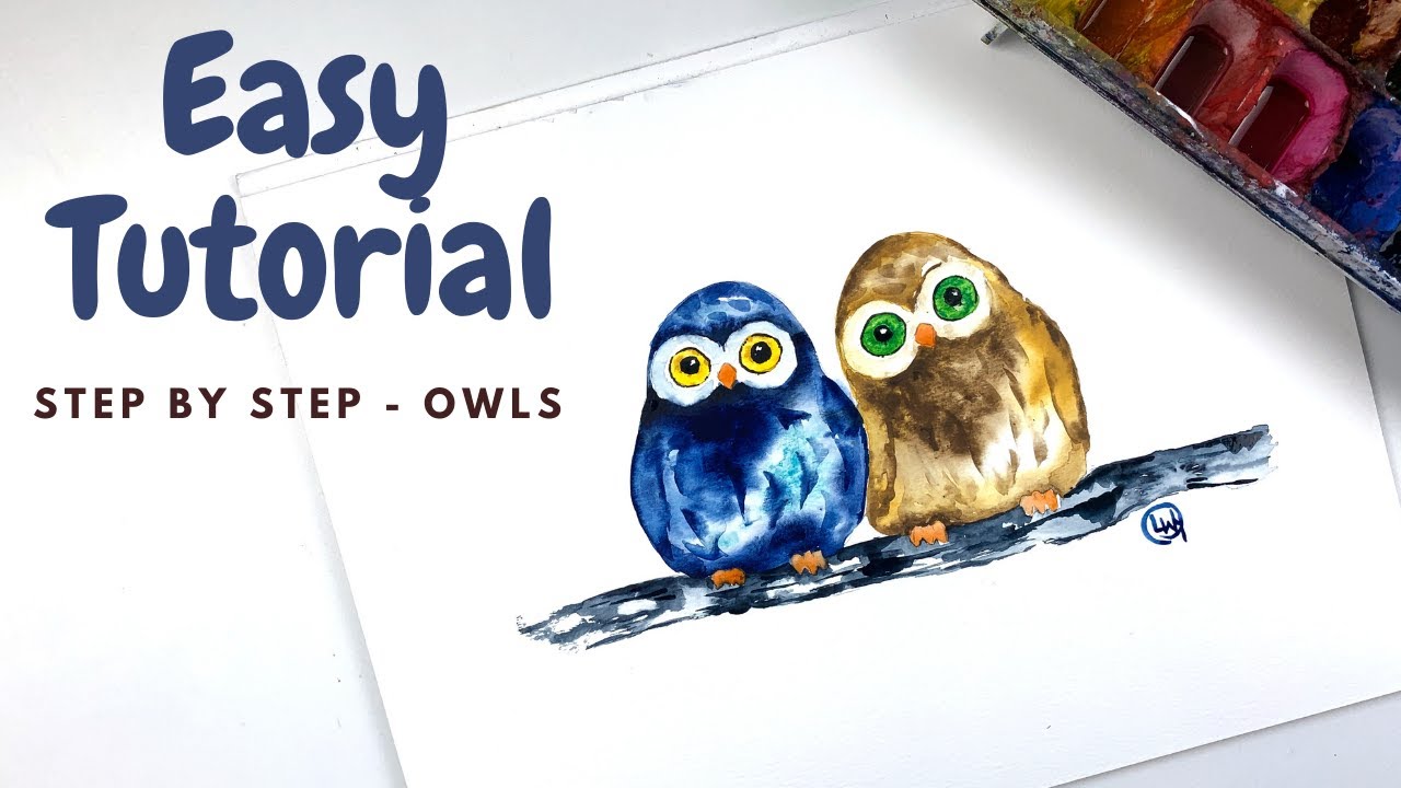 How To Paint Animals For Beginners - Learn To Paint An Owl