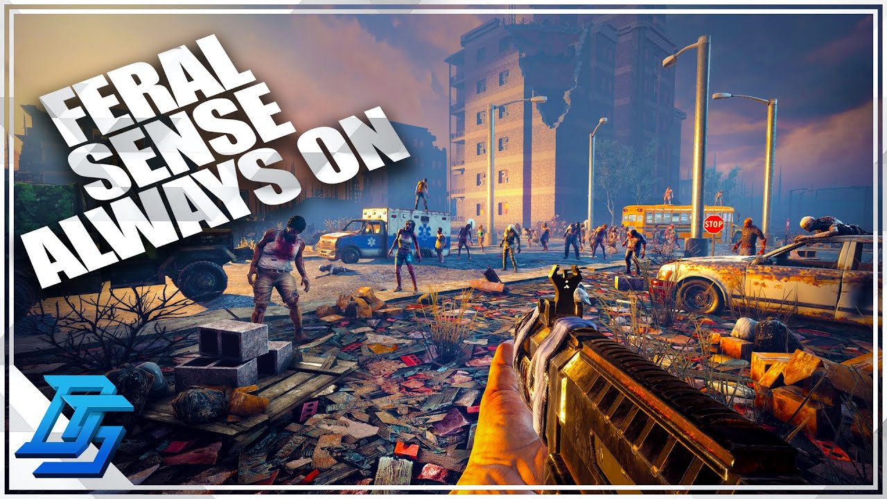 NATURAL ZOMBIE HORDE! FERAL SENSE SET TO MAX, HARD MODE! - 7 Days to die Alpha 20 Gameplay  - Part 1